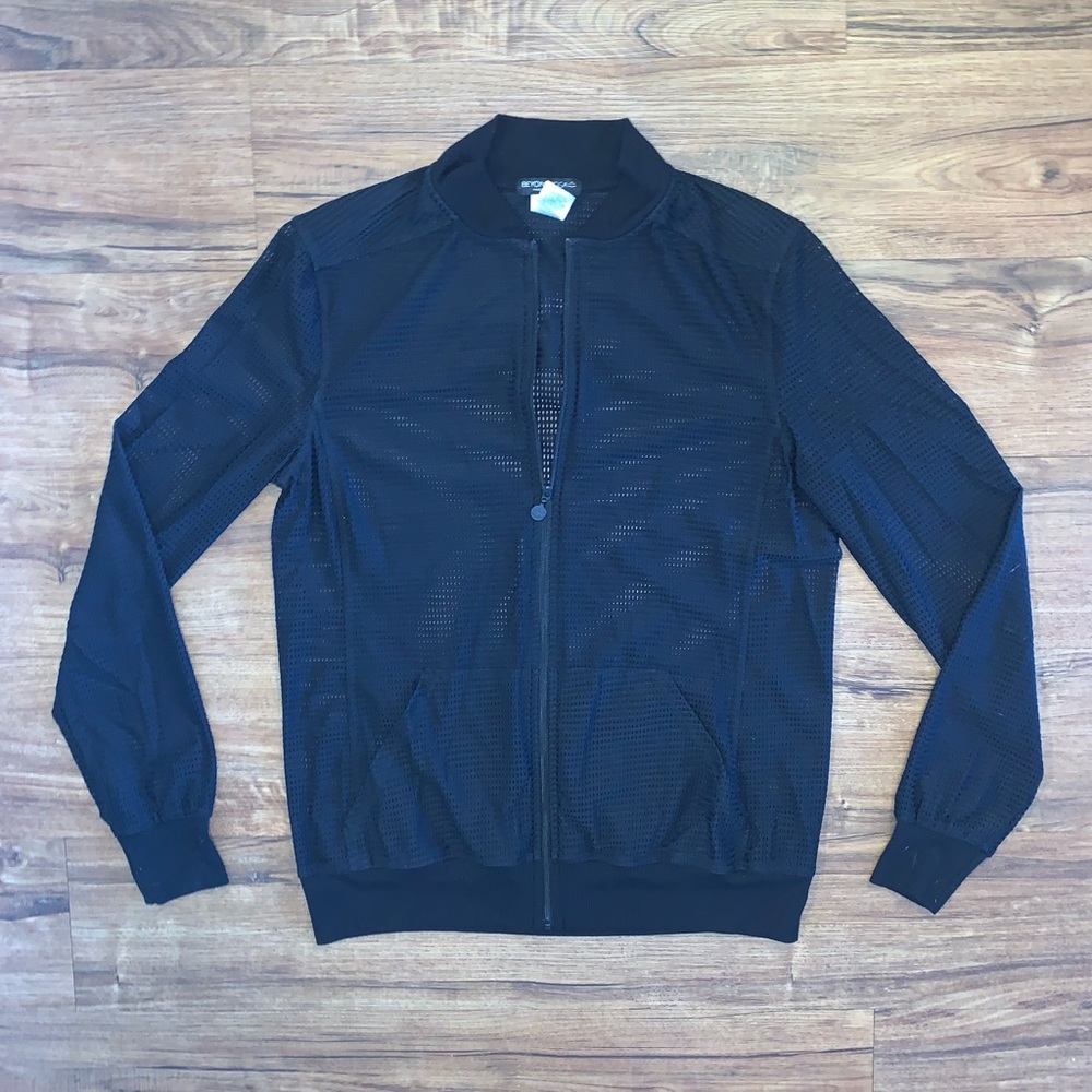 Beyond Yoga Mesh Bomber Jacket